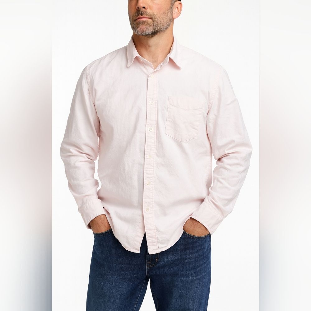 American Eagle Powder Pink Dress Shirt 100% Cotton Button Up XL Dressy Casual